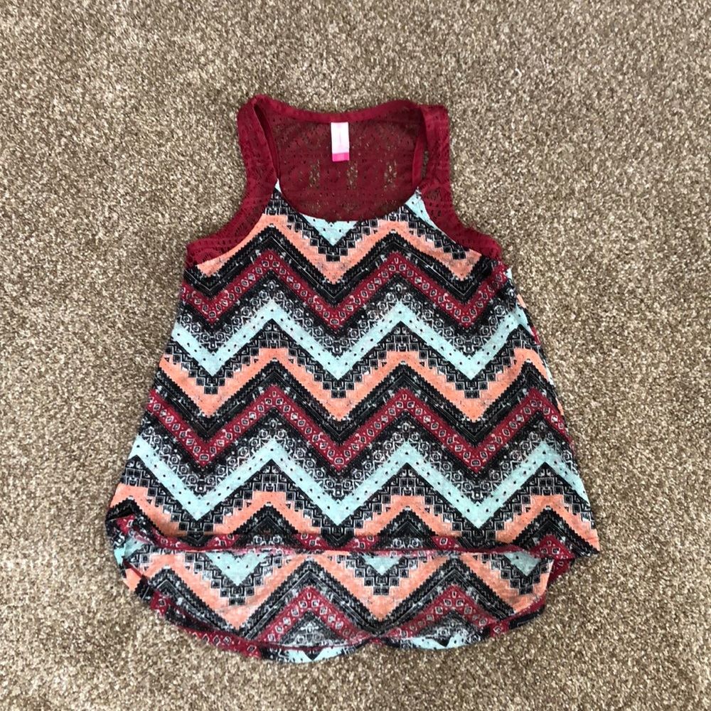 Lace racer back tank